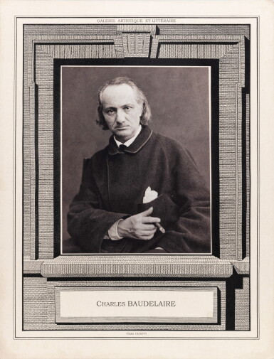 View full screen - View 1 of Lot 68. Baudelaire au cigare. Photographie originale, en photoglypie, peut-être un prototype.