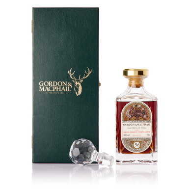 View full screen - View 1 of Lot 387. Glen Grant Gordon & Macphail Book of Kells 56 Year Old Crystal Decanter 40.0 abv 1955 (1 BT70).