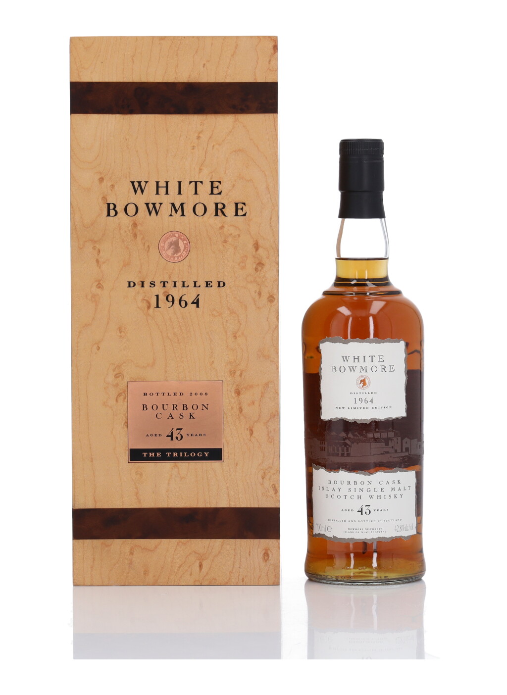 View full screen - View 1 of Lot 58. Bowmore White Bourbon Cask 43 Year Old 42.8 abv 1964 (1 Bottle 70cl).