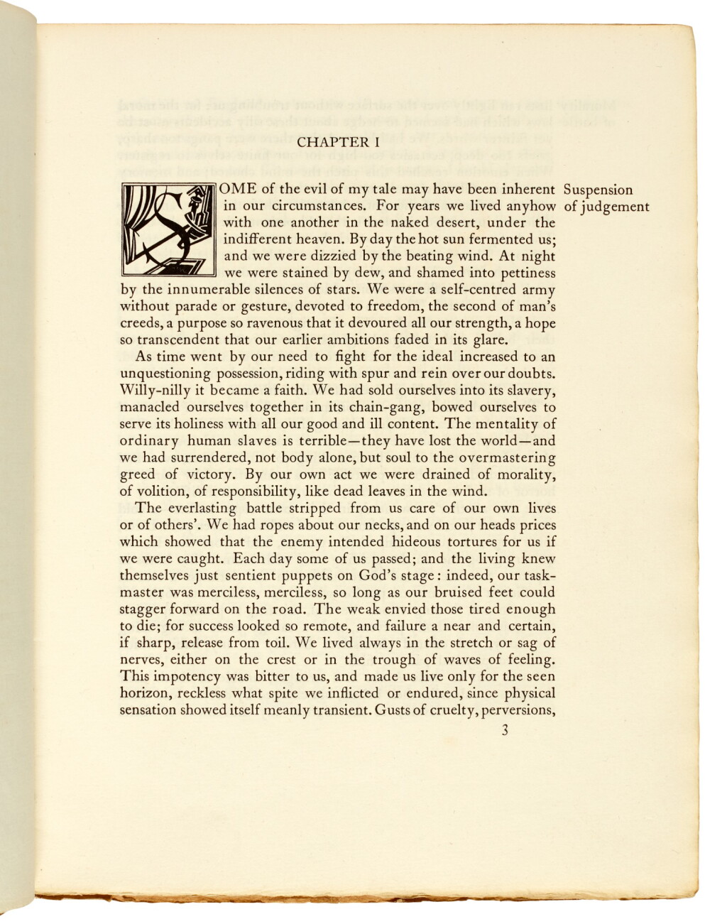 View full screen - View 1 of Lot 103. LAWRENCE, T.E. | Foundations of the Arab Revolt, prospectus 1/100, with Notice to Subscribers, 1925.