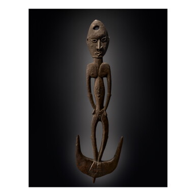 View full screen - View 1 of Lot 53. SAWOS OR IATMUL SUSPENSION HOOK (SAMBAN).