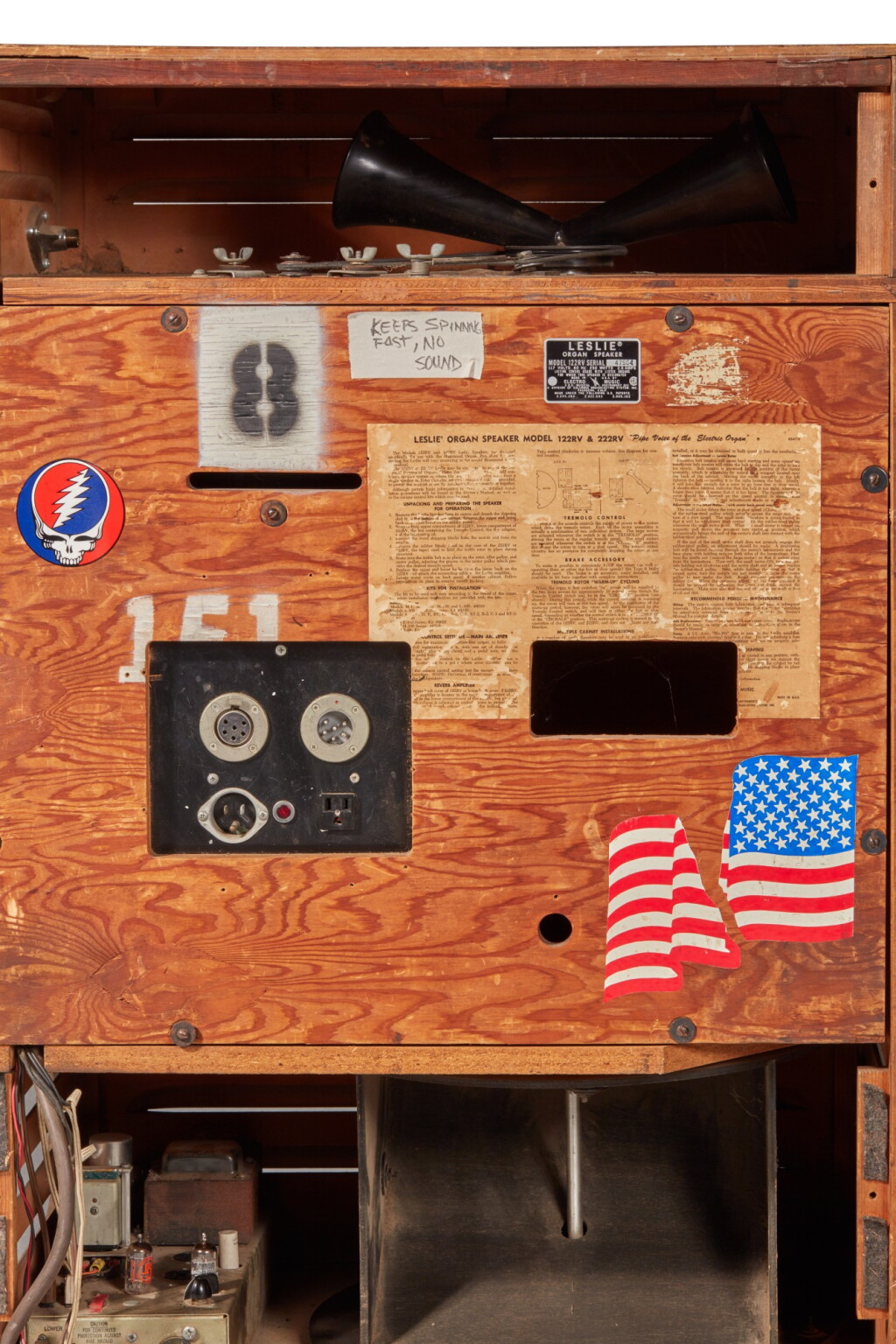 View full screen - View 1 of Lot 59. Brent Mydland | Leslie speaker cabinet.
