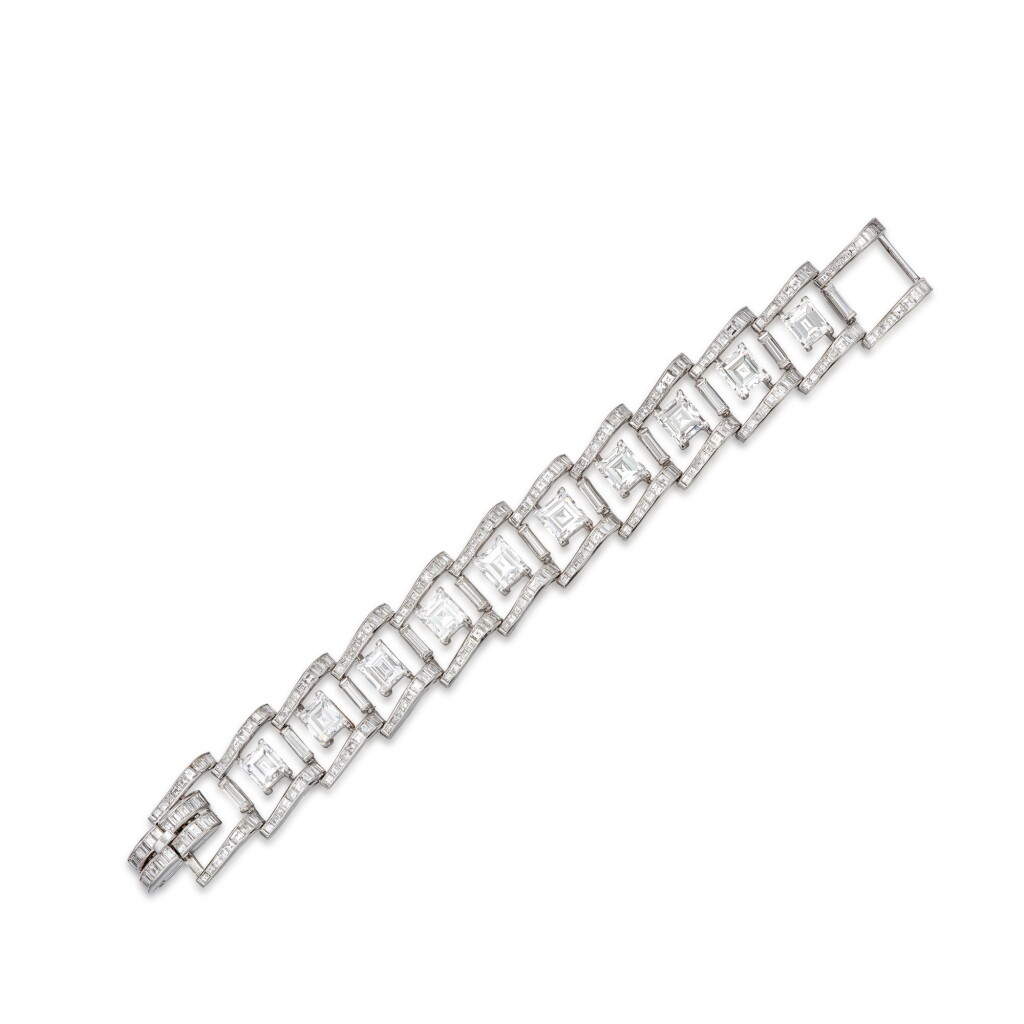 View full screen - View 1 of Lot 1685. Diamond Bracelet | 海瑞溫斯頓 Jacques Timey 設計 | 鑽石 手鏈.