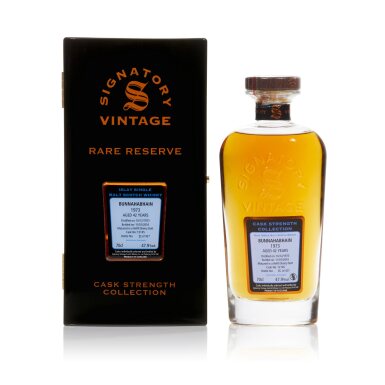 View full screen - View 1 of Lot 207. Bunnahabhain Signatory Vintage Cask Strength Rare Reserve 42 Year Old 47.9 abv 1973 (1 BT70).