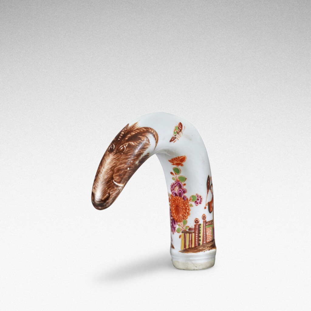 View full screen - View 1 of Lot 88. A Meissen horn-shaped cane handle, Circa 1735.