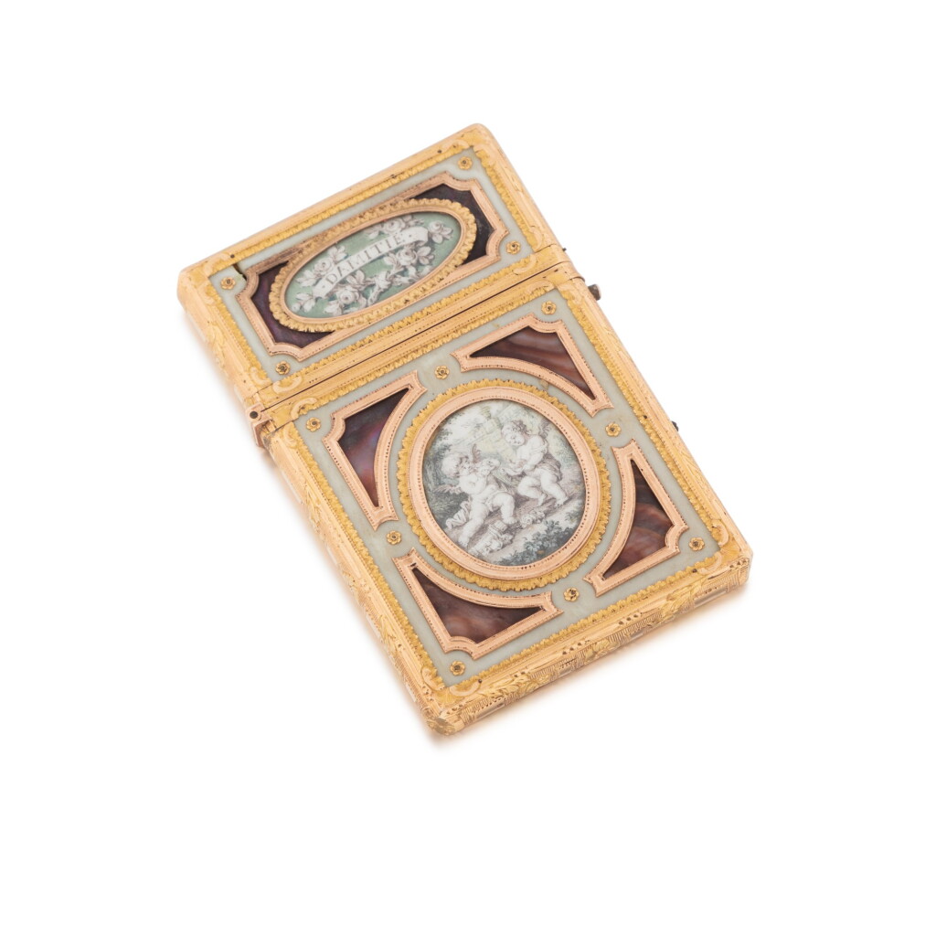 View full screen - View 1 of Lot 1191. A varicoloured gold, burgau shell and ivory souvenir, Paris, 1771 and later.