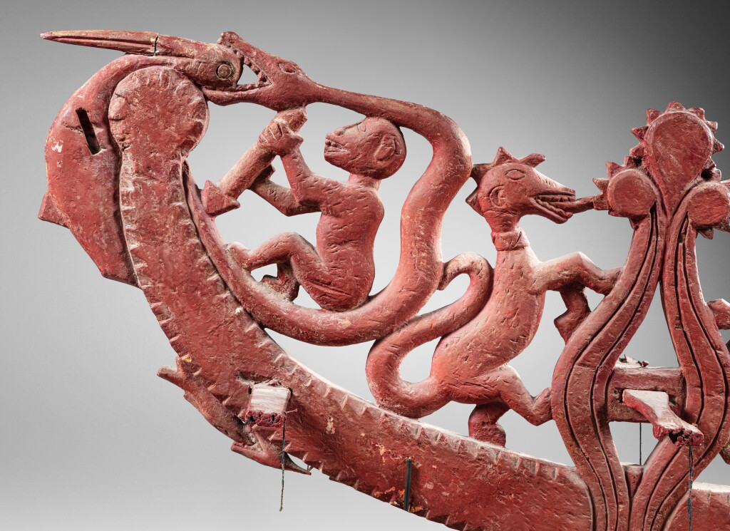 View full screen - View 1 of Lot 29. Proue de pirogue, Duala, Cameroun | Duala canoe figurehead, Cameroon.