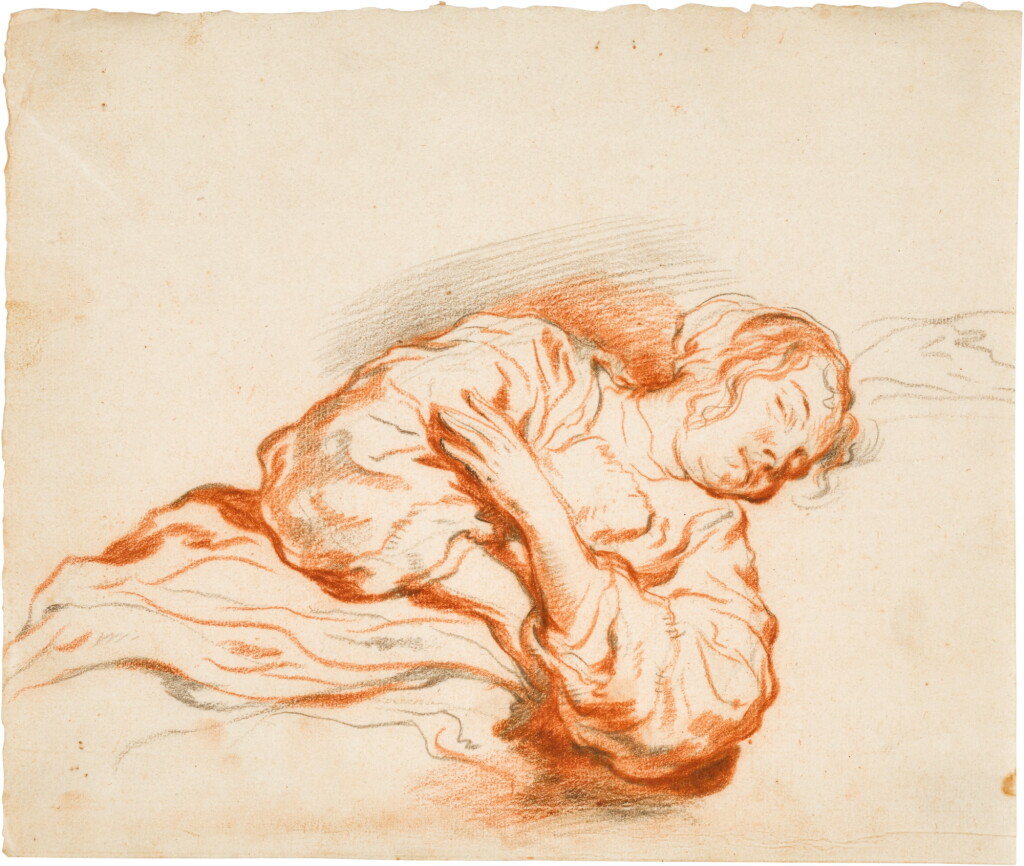View full screen - View 1 of Lot 81. Study of a sleeping woman.