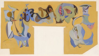 View full screen - View 1 of Lot 137. Drawing for Ben Marden's Riviera Murals.