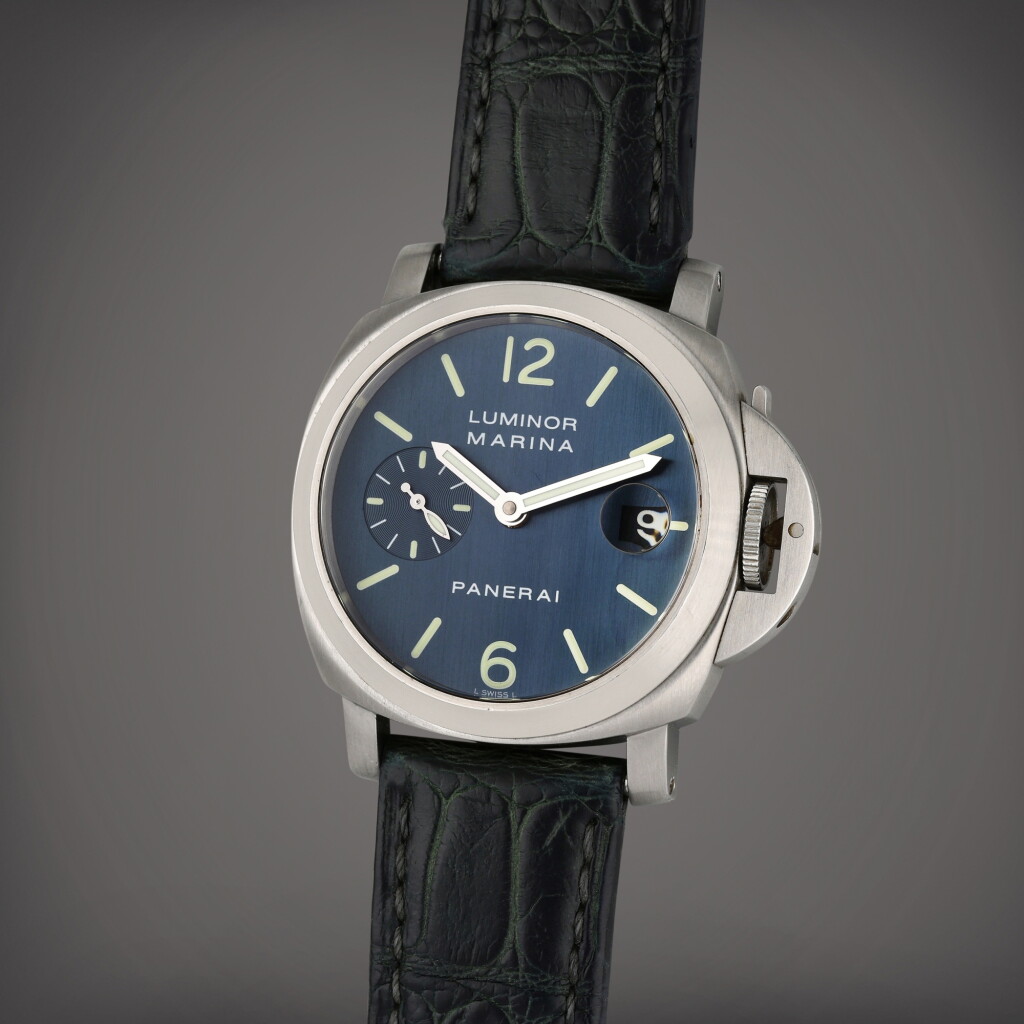 View full screen - View 1 of Lot 75. Reference PAM00069 Luminor Marina | A stainless steel automatic wristwatch with date, Circa 2000.