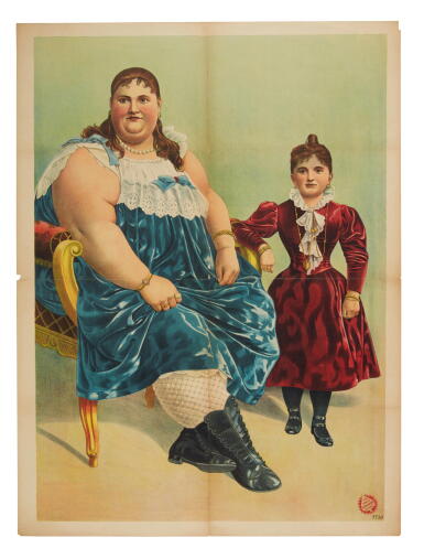 View full screen - View 1 of Lot 176. Circus Sideshow | Big and Little Women.