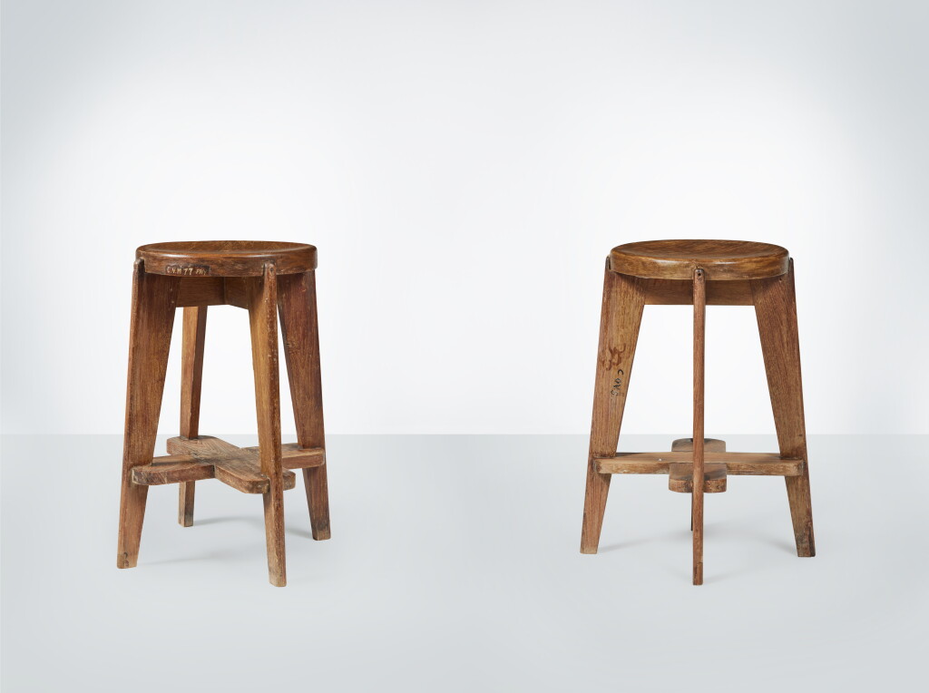 View full screen - View 1 of Lot 103. Pair of Stools.