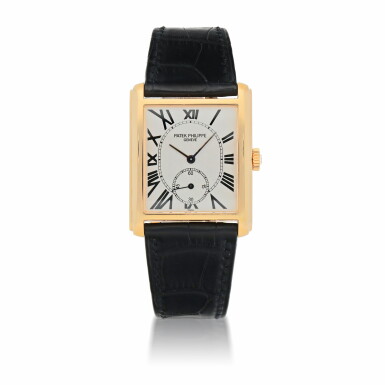 View full screen - View 1 of Lot 909. GONDOLO, REF 5014 YELLOW GOLD WRISTWATCH MADE IN 2002.