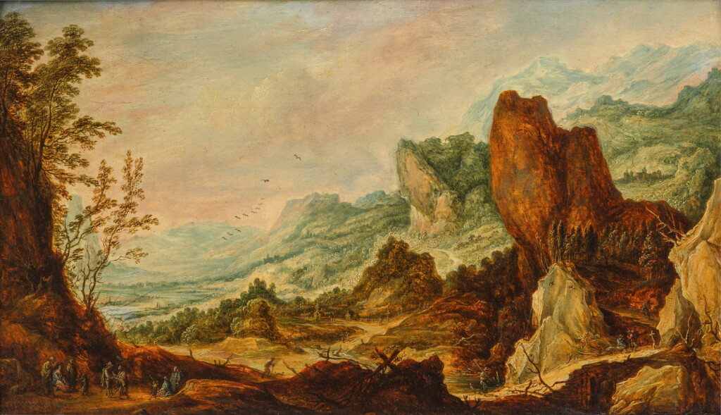 View full screen - View 1 of Lot 117. Figures in a rocky landscape .