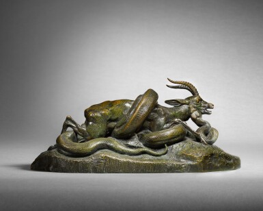 View full screen - View 1 of Lot 27. Python enlaçant une gazelle (Python Crushing a Gazelle).