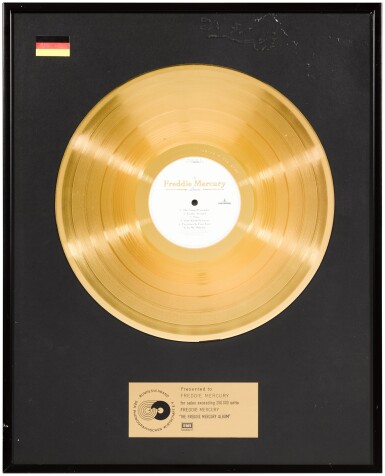 View full screen - View 1 of Lot 2322. Freddie Mercury’s German sales awards for The Freddie Mercury Album.
