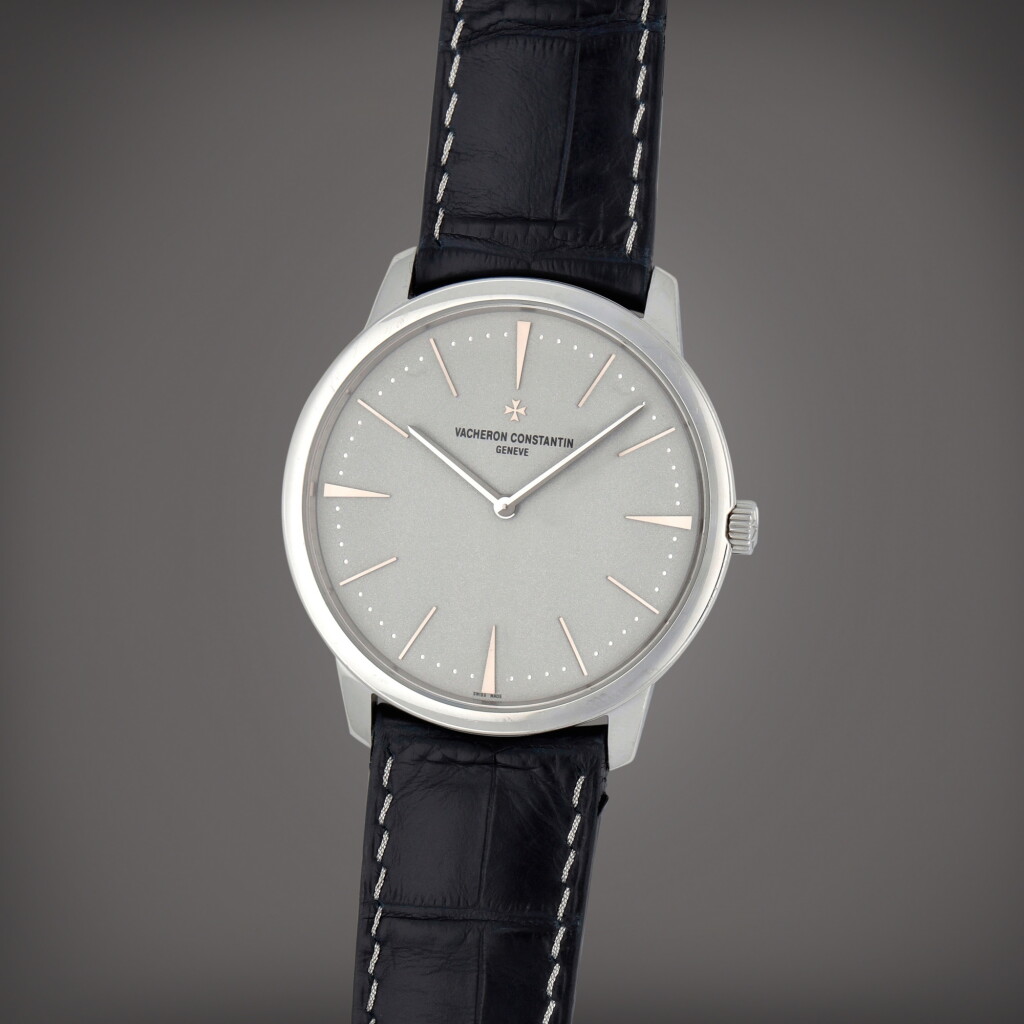 View full screen - View 1 of Lot 73. Patrimony, Reference 43150/000P-9684 A platinum wristwatch Circa 2011.