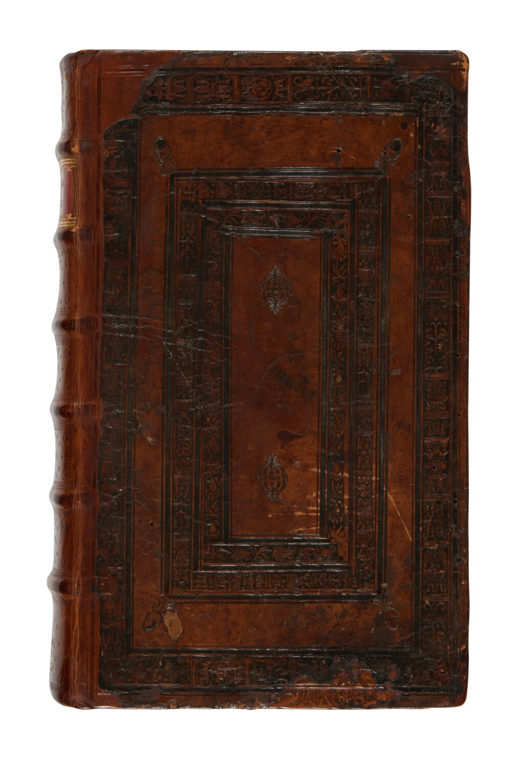 View full screen - View 1 of Lot 676. Demosthenes, Logoi, duo kai exekonta, Venice, Aldo, 1504, Editio princeps in contemporary roll-panelled English calf .