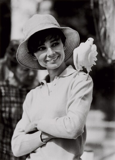 View full screen - View 1 of Lot 37. Audrey Hepburn with Dove, St. Tropez, 1966.