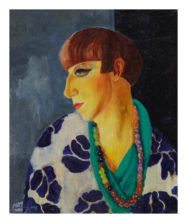View full screen - View 1 of Lot 96. MOÏSE KISLING | PORTRAIT DE MME RENÉE KISLING.