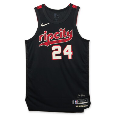 View full screen - View 1 of Lot 203. Justin Minaya Portland Trail Blazers 2023-2024 In-Season Tournament Game Worn City Edition Jersey .