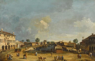 View full screen - View 1 of Lot 219. Mestre, a view of the Riva delle Barche and the Antica Posta.