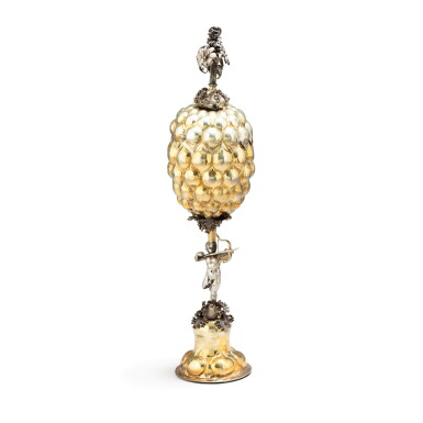View full screen - View 1 of Lot 261. A Swiss parcel-gilt silver cup and cover, apparently Johann Jakob Biermann I, Basel, circa 1640.