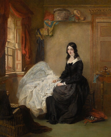 View full screen - View 1 of Lot 24. WILLIAM POWELL FRITH, R.A. | KATE NICKLEBY AT MADAME MANTALINI'S.