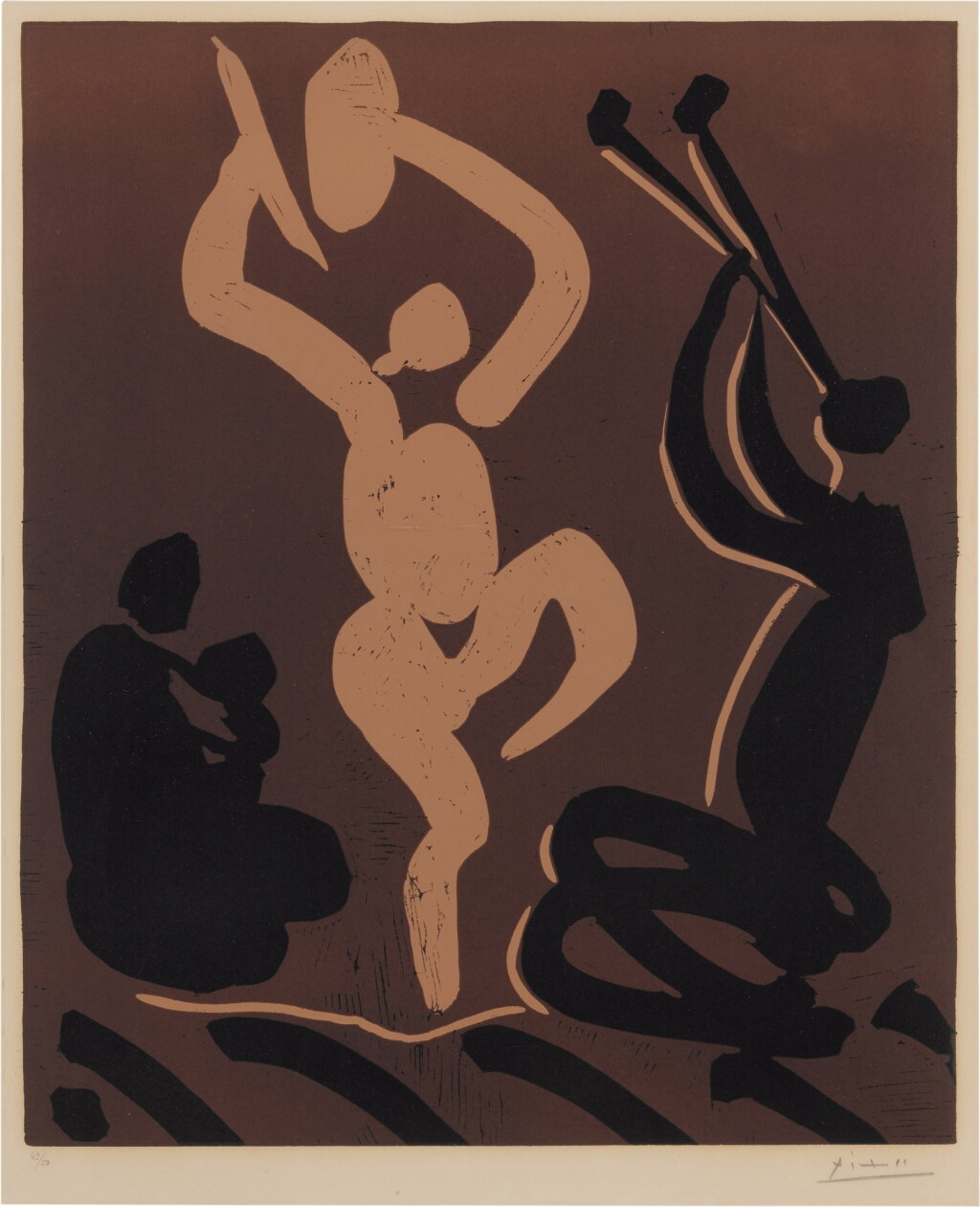 Voir en plein écran - Voir 1 du lot 141. Bacchanale avec une femme assise tenant un bébé (Bloch 929; Baer 1254).