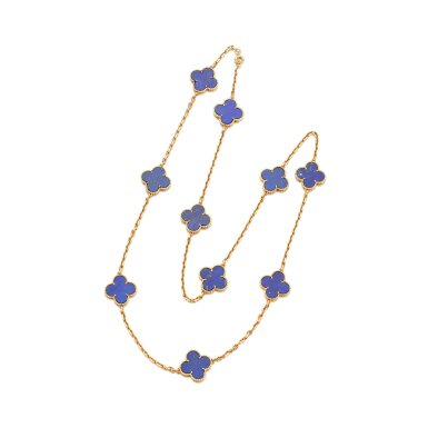 View full screen - View 1 of Lot 899. Lapis Lazuli and gold sautoir, 'Alhambra'.