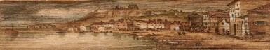 View full screen - View 1 of Lot 143. Fore-edge painting—J.M.W. Turner | Picturesque Views on the Southern Coast of England, 1826, two fore-edge paintings.