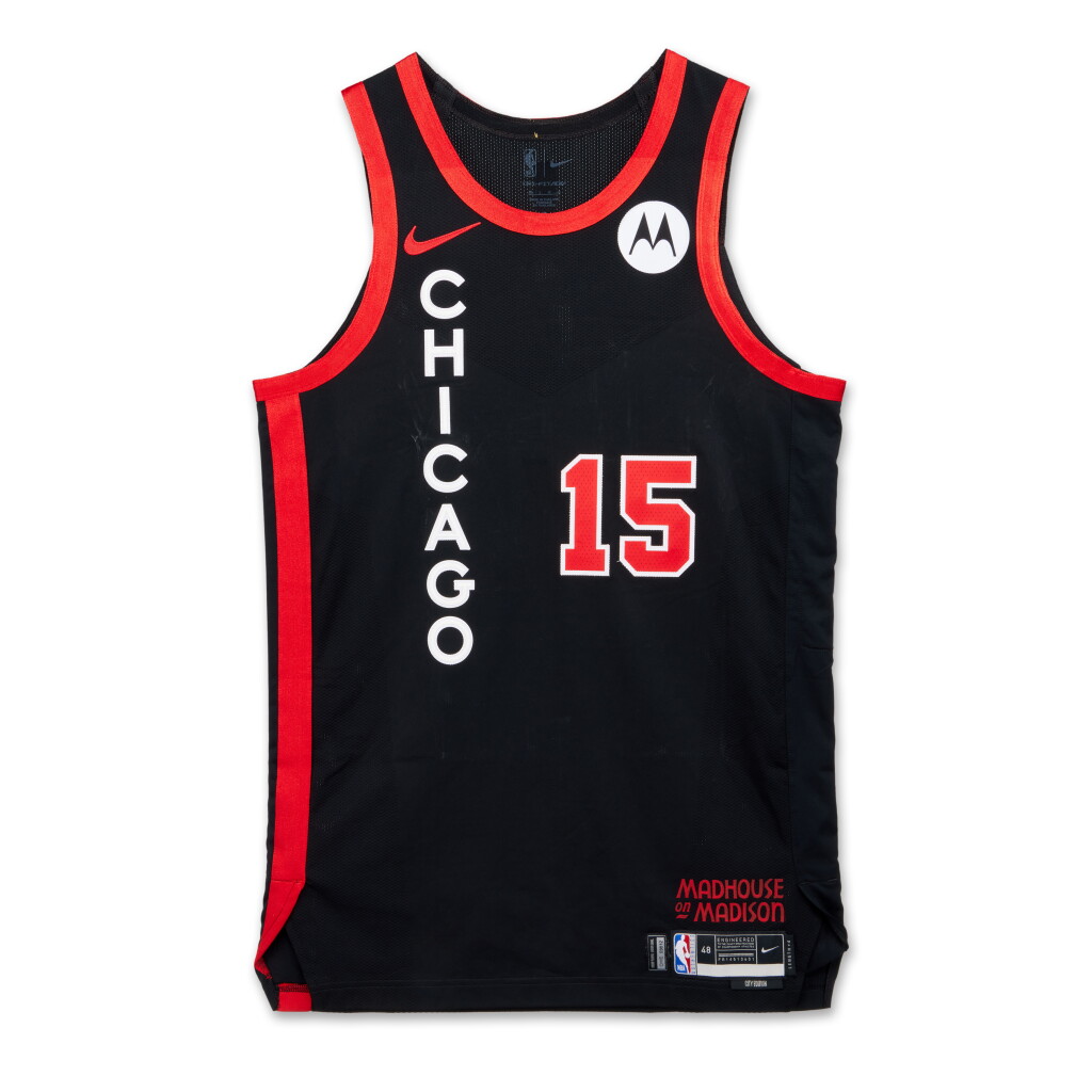 View full screen - View 1 of Lot 188. Julian Phillips Chicago Bulls 2023-2024 Game Worn City Edition Jersey.