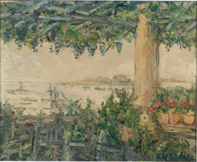 Terrasse devant la mer, la pergola