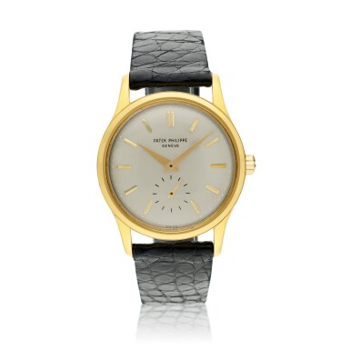 View full screen - View 1 of Lot 233. Reference 3439 A yellow gold automatic wristwatch, Made in 1961.