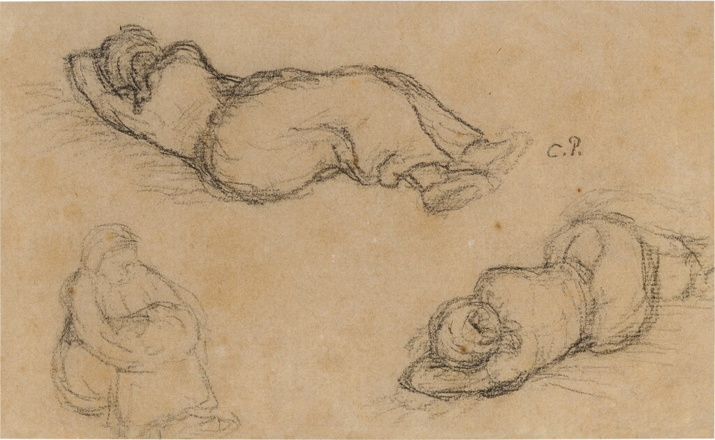 View full screen - View 1 of Lot 102. Sold Without Reserve | CAMILLE PISSARRO | ÉTUDES DES PAYSANNES.
