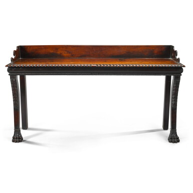 View full screen - View 1 of Lot 39. A William IV mahogany serving table, possibly Irish, circa 1830.