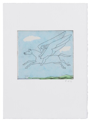 View full screen - View 1 of Lot 225. Bestiaire légendaire. Paris, Serendip, 2005. 12 estampes en couleurs. 1/75 exemplaires.