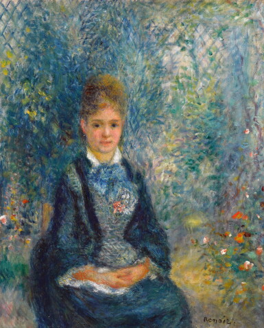 View full screen - View 1 of Lot 118. Jeune fille assise dans un jardin ou La Grisette.