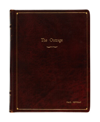 View full screen - View 1 of Lot 116. "The Outrage" | Bound presentation script incorporating photographic stills.