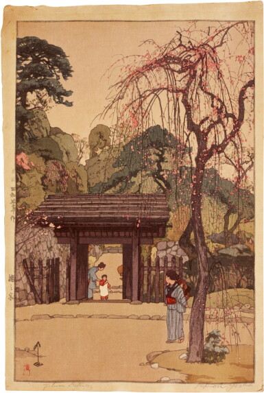 View full screen - View 1 of Lot 139. HIROSHI YOSHIDA (1876-1950) THREE WOODBLOCK PRINTS, TAISHO PERIOD (20TH CENTURY).