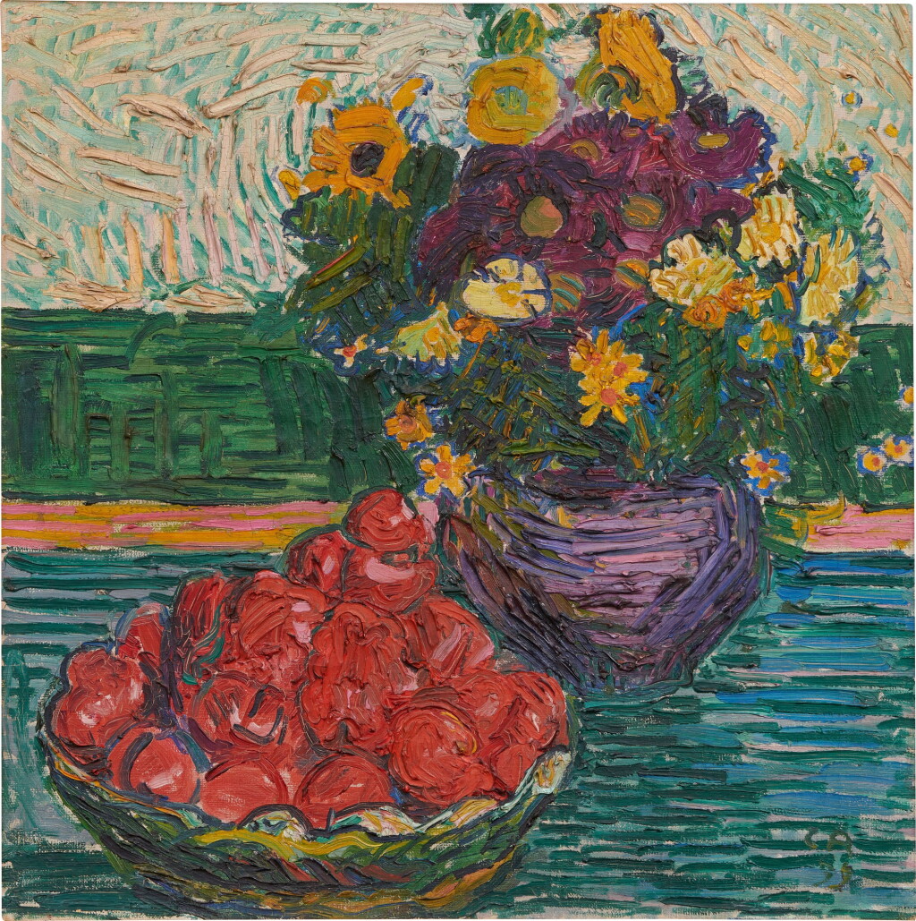 View full screen - View 1 of Lot 43. CUNO AMIET | BLUMEN UND ÄPFEL, 1909.
