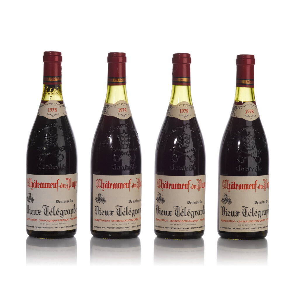View full screen - View 1 of Lot 274. Châteauneuf du Pape, Vieux Télégraphe 1978 (12 BT).