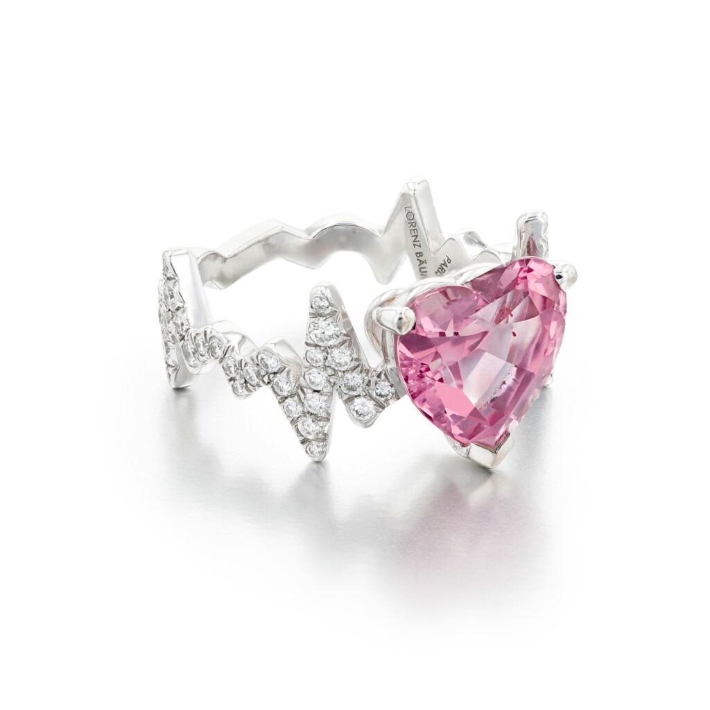 View full screen - View 1 of Lot 27. Lorenz Baumer | Spinel and diamond ring, 'Battement de coeur', 2019 | Bague spinelle et diamants, "Battement de coeur", 2019.