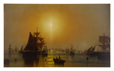 View full screen - View 1 of Lot 94. WILLIAM WILSON COWELL | NEW YORK HARBOR, GOVERNOR'S ISLAND.