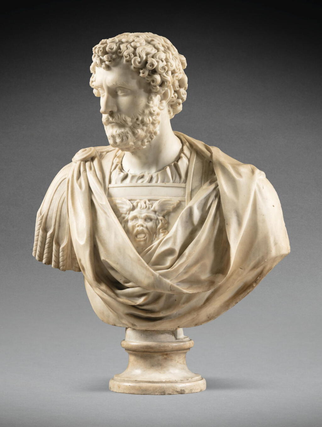 View full screen - View 1 of Lot 98. FRENCH, CIRCA 1675-1725, AFTER THE ANTIQUE | BUST OF EMPEROR SEPTIMIUS SEVERUS (145-211 C.E.).