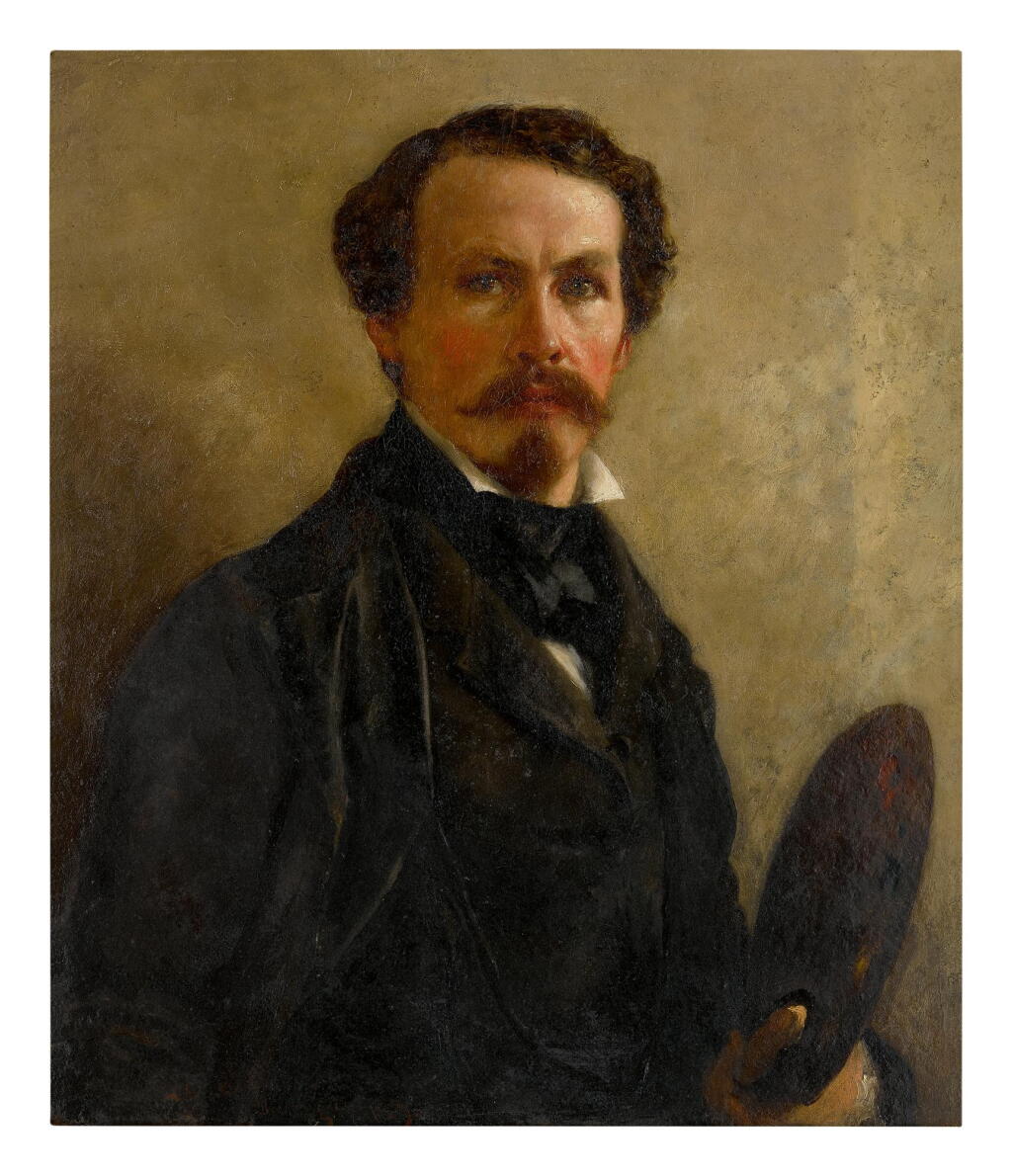 View full screen - View 1 of Lot 46. EASTMAN JOHNSON | SELF PORTRAIT .