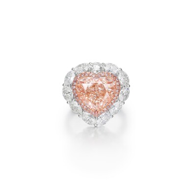 View full screen - View 1 of Lot 1816. Fancy Light Pink-Brown Diamond and Diamond Ring | 6.03克拉 淡粉紅棕色鑽石 配 鑽石 戒指.