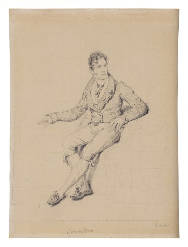 View full screen - View 1 of Lot 268. Study for a portrait of Gaspare Spontini (1774-1851).