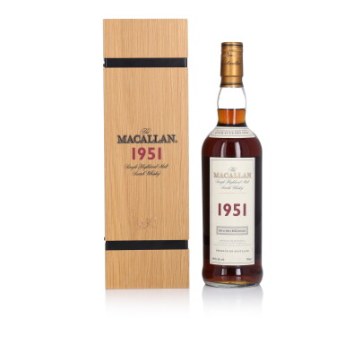 View full screen - View 1 of Lot 1053. The Macallan Over 49 Year Old 48.8 abv 1951 (1 bt 75cl).