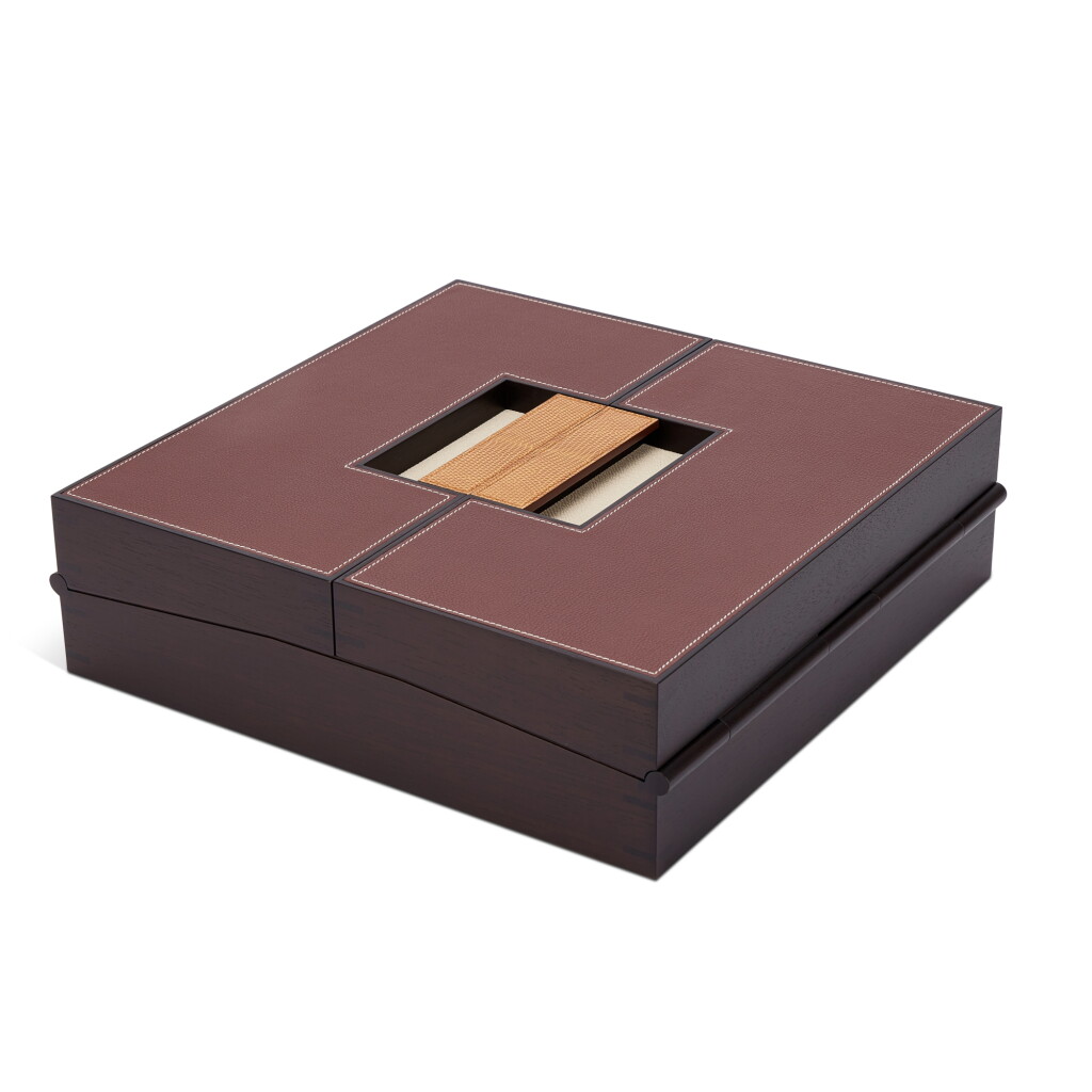 View full screen - View 1 of Lot 683. Rouge H Evercolor and Lizard Mahogany Macao Mahjong Game.